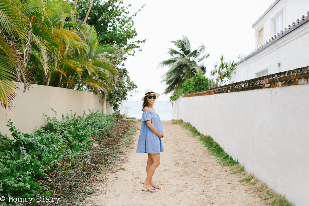 Belly shot at one of my favorite places, Lanikai Beach 