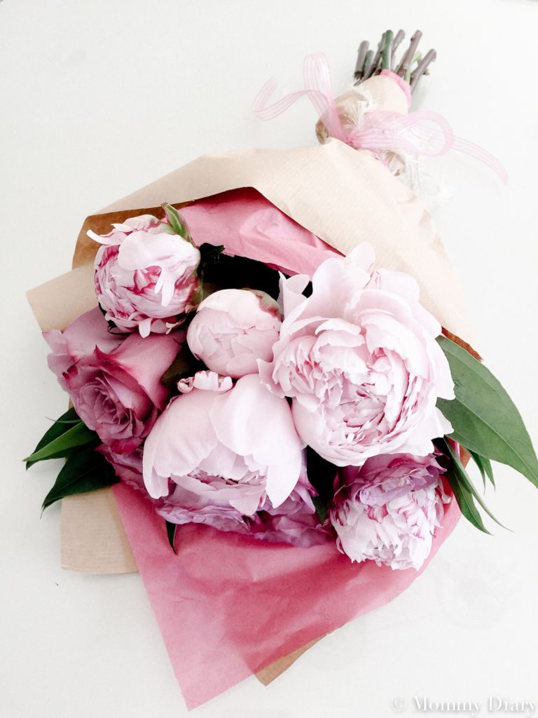 Peony and Tulips bouquet