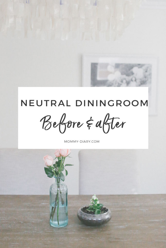neutral diningroom before and after
