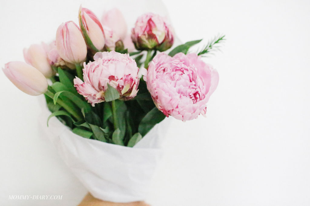 How To Make A Peony + Tulip Bouquet | Mommy Diary ®