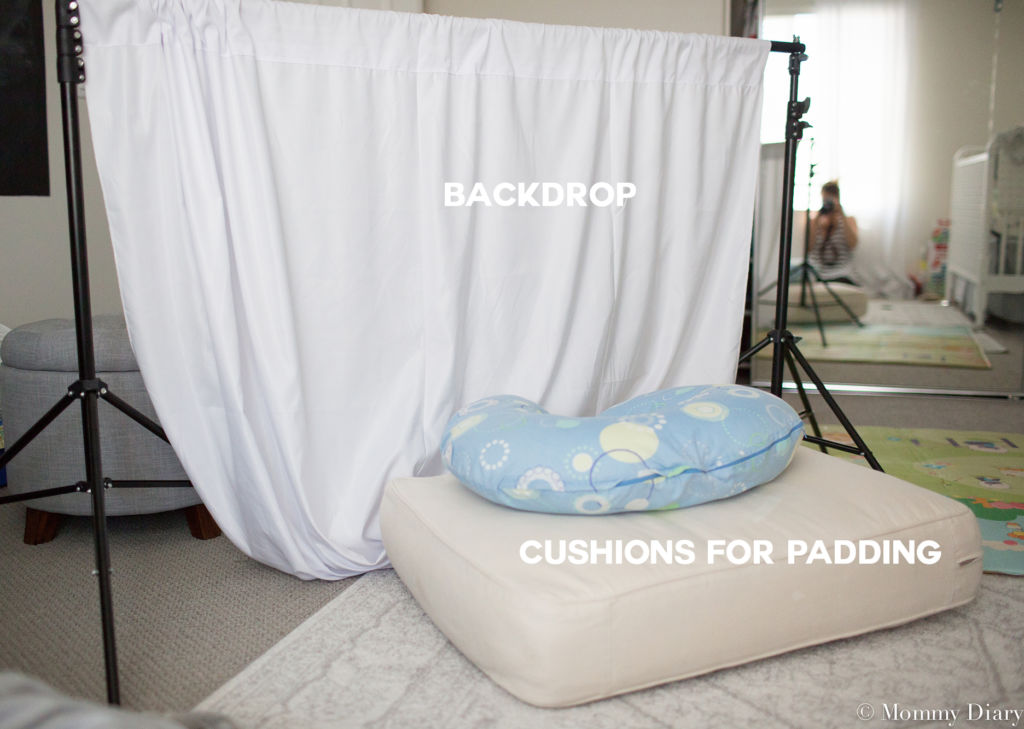 diy photo backdrop newborn