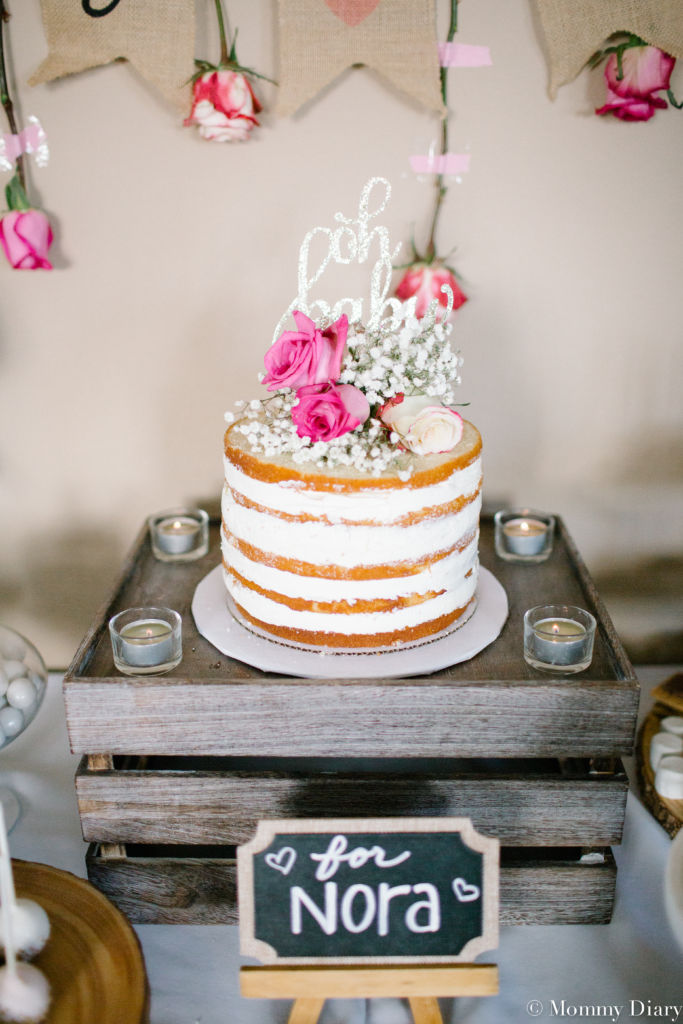 Rustic baby shower store cakes for girl