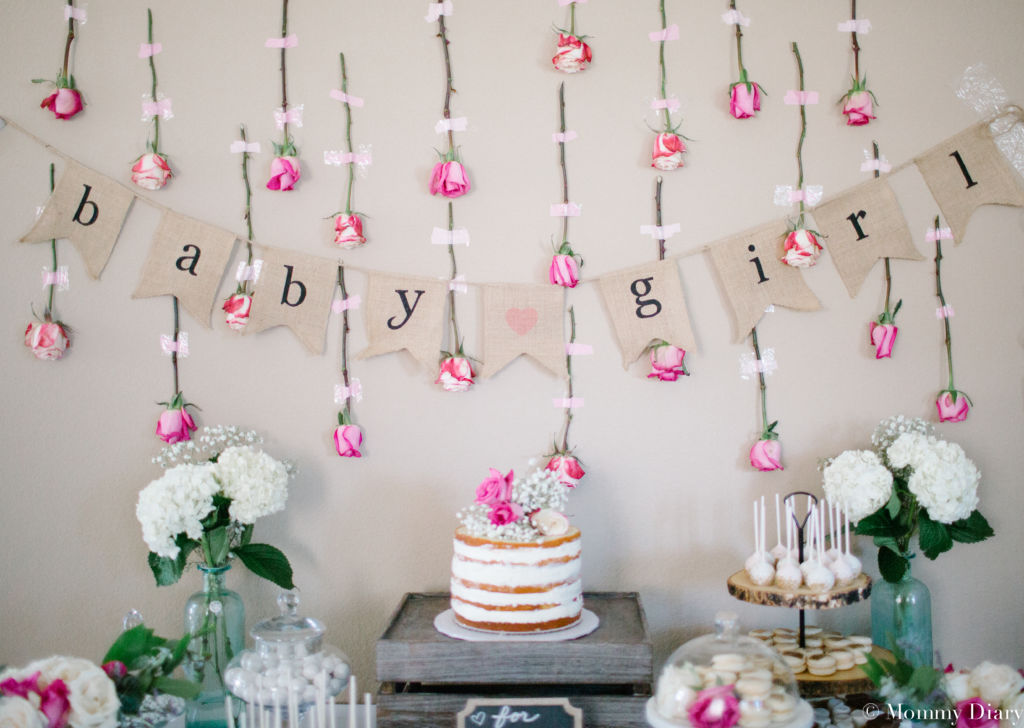 Baby shower decoration with clearance flowers