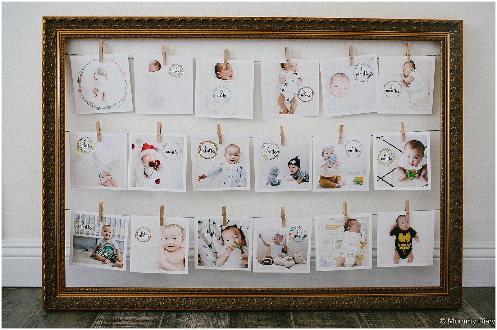 DIY Baby Milestone Collage + Frame