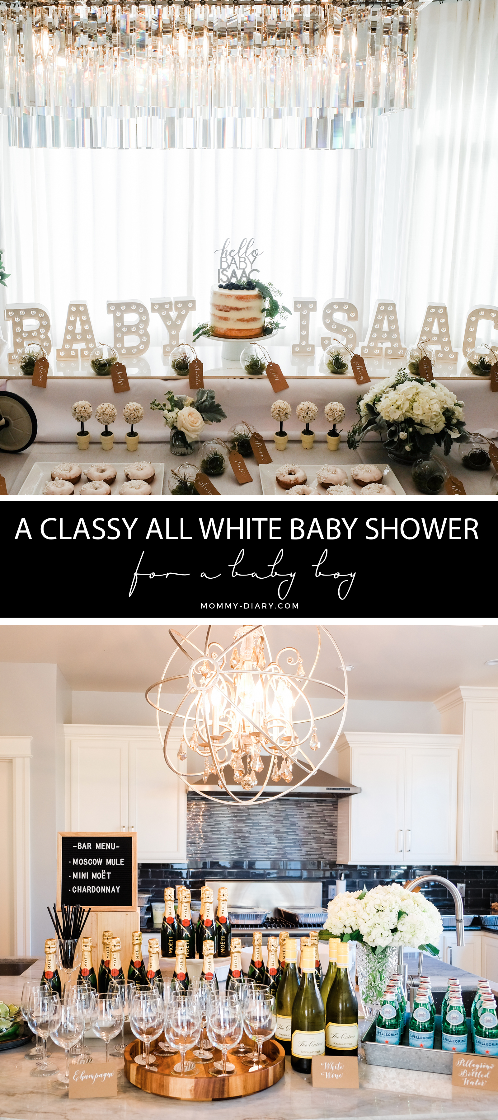 all-white-gender-neutral-baby-shower- for boy or girl 