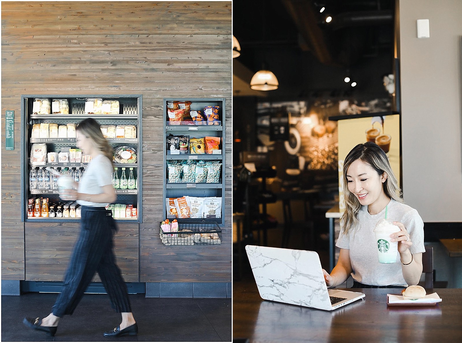 woman at Starbucks