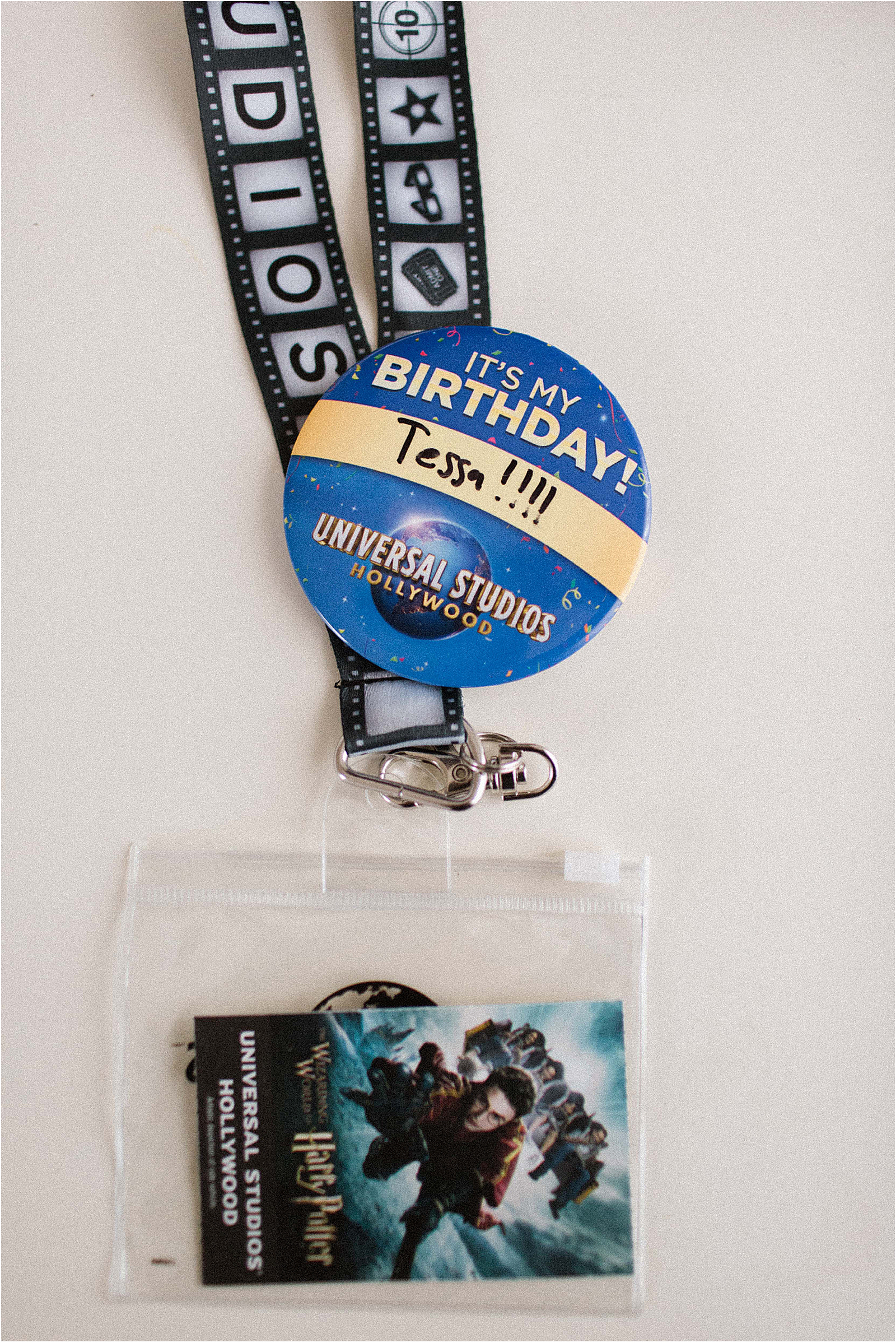 Universal Studios Hollywood birthday button 