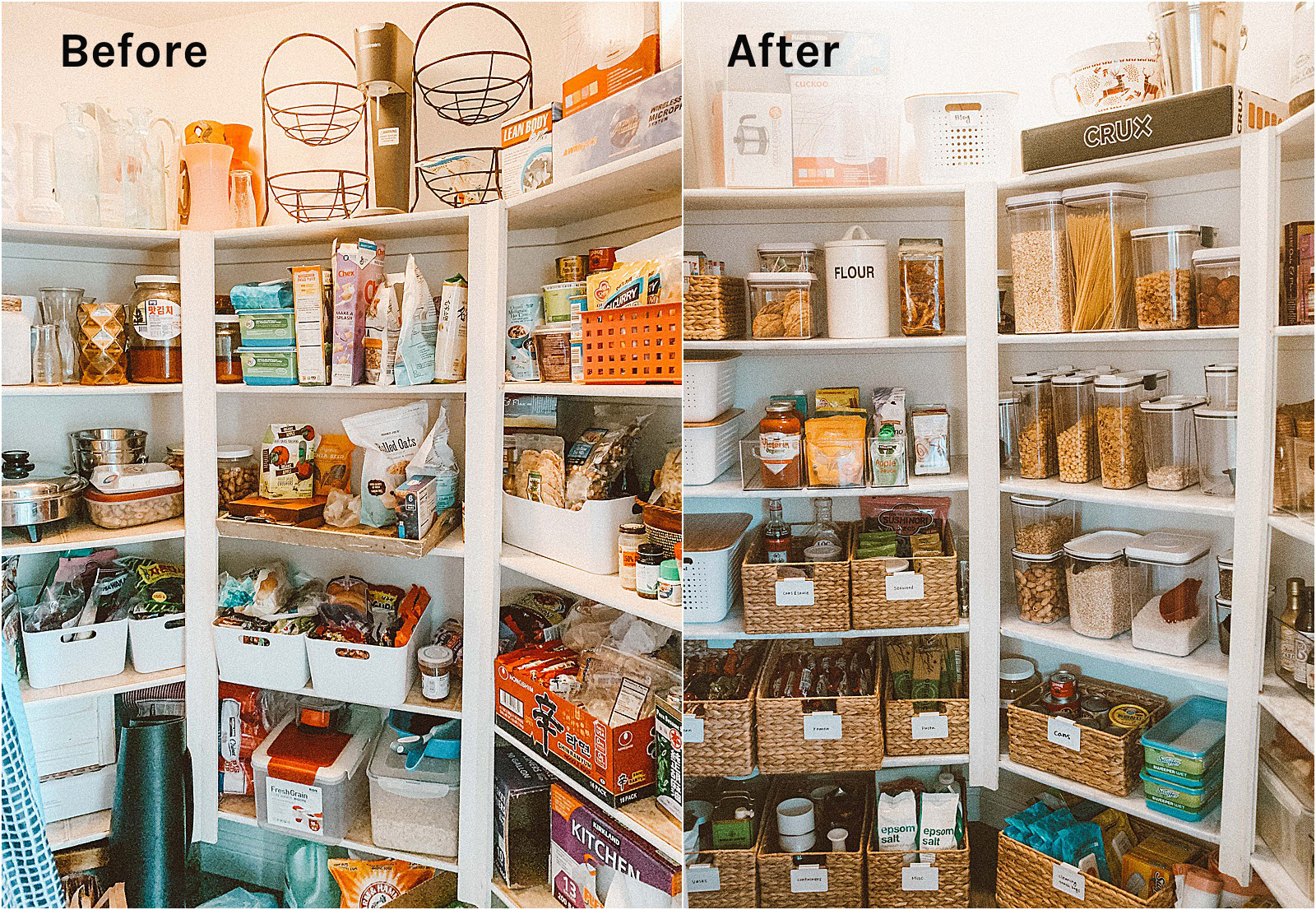 Kitchen Pantry Organization Ideas: Before and After Photos