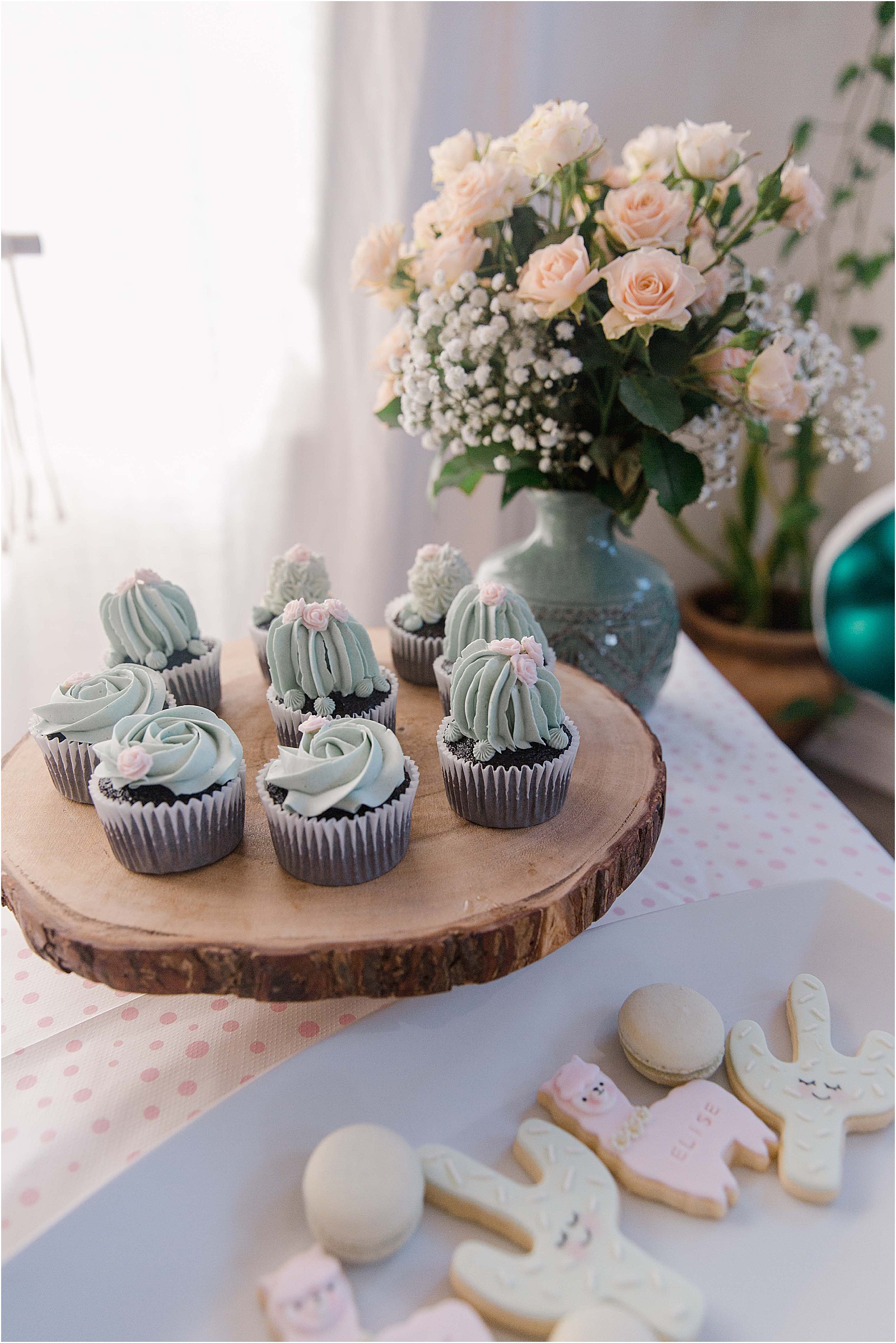 cactus and llama pastries