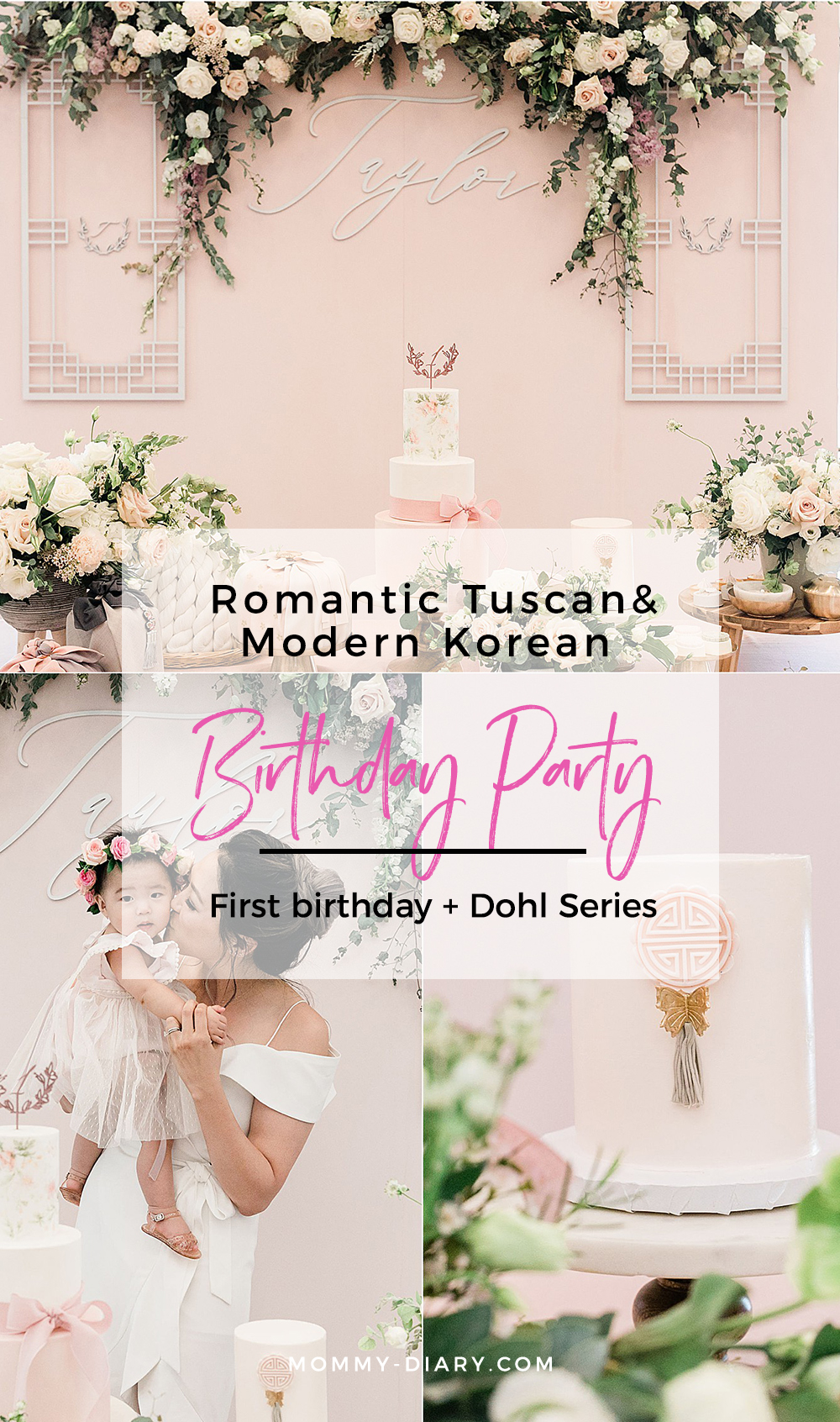 Romantic Tuscan x Modern Korean First Birthday