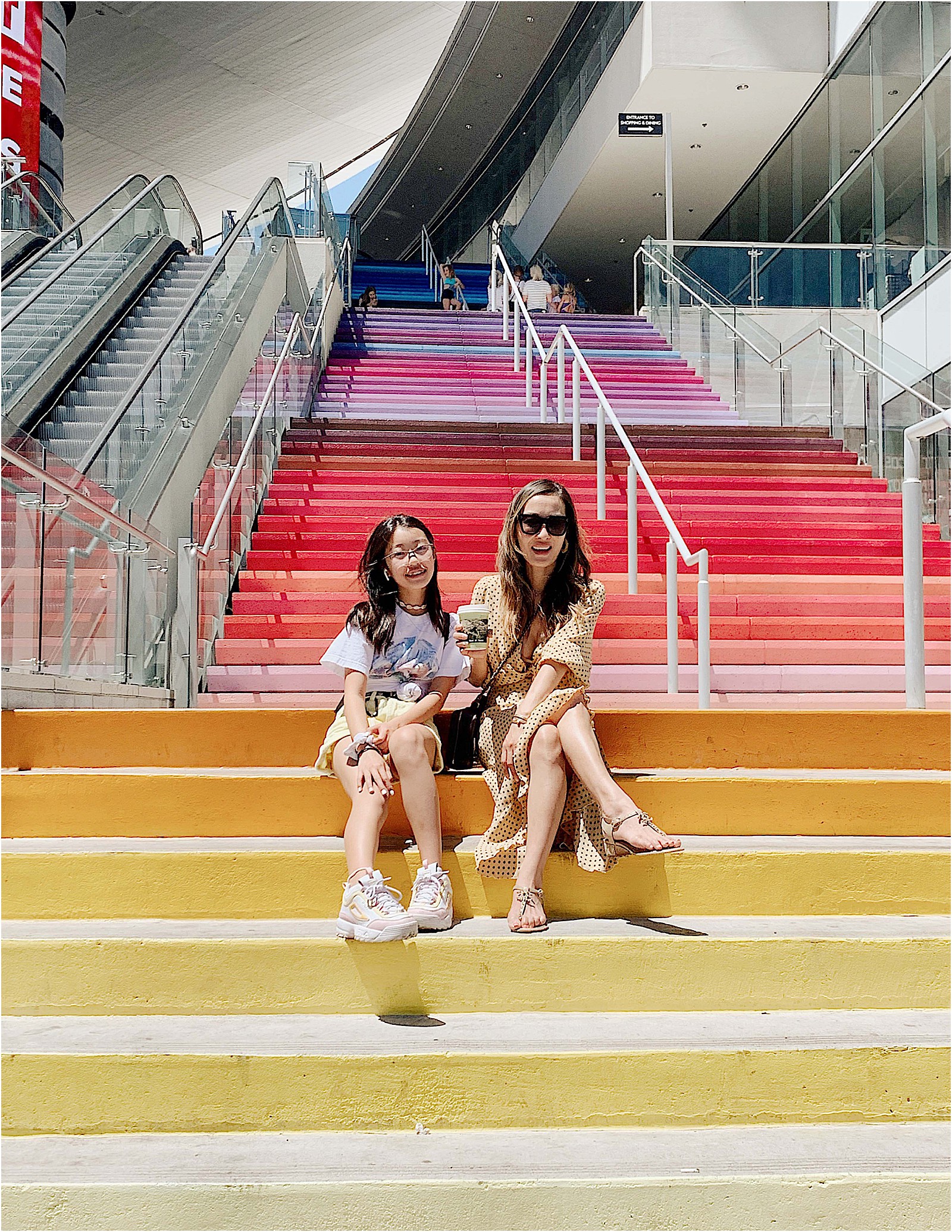 Fashion Show Mall rainbow stairs