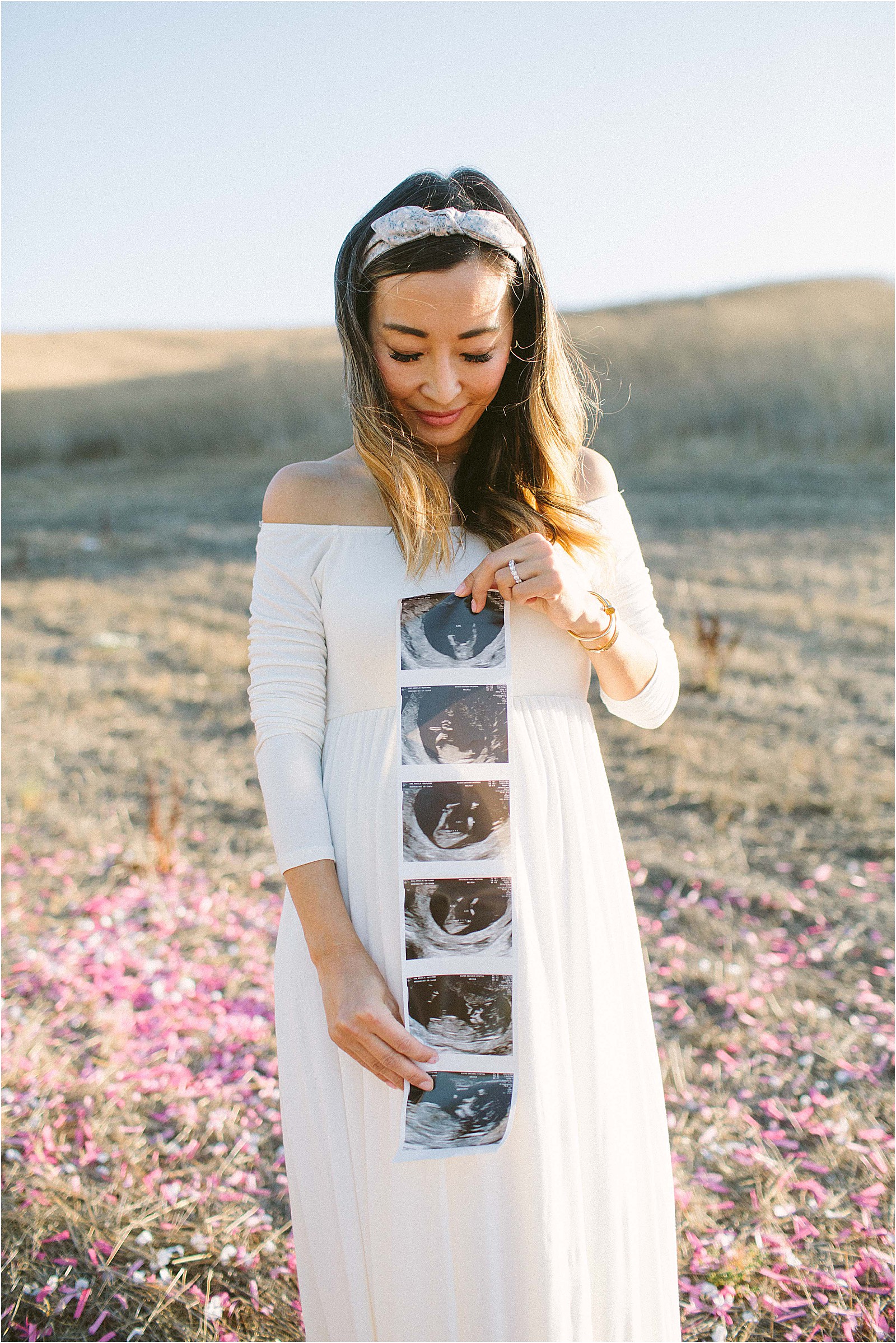 Pure White Maternity Gown for Photo Shoot and Baby Showers - One