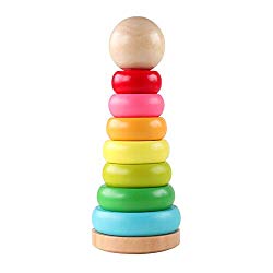 Wooden Rainbow Stacking Rings