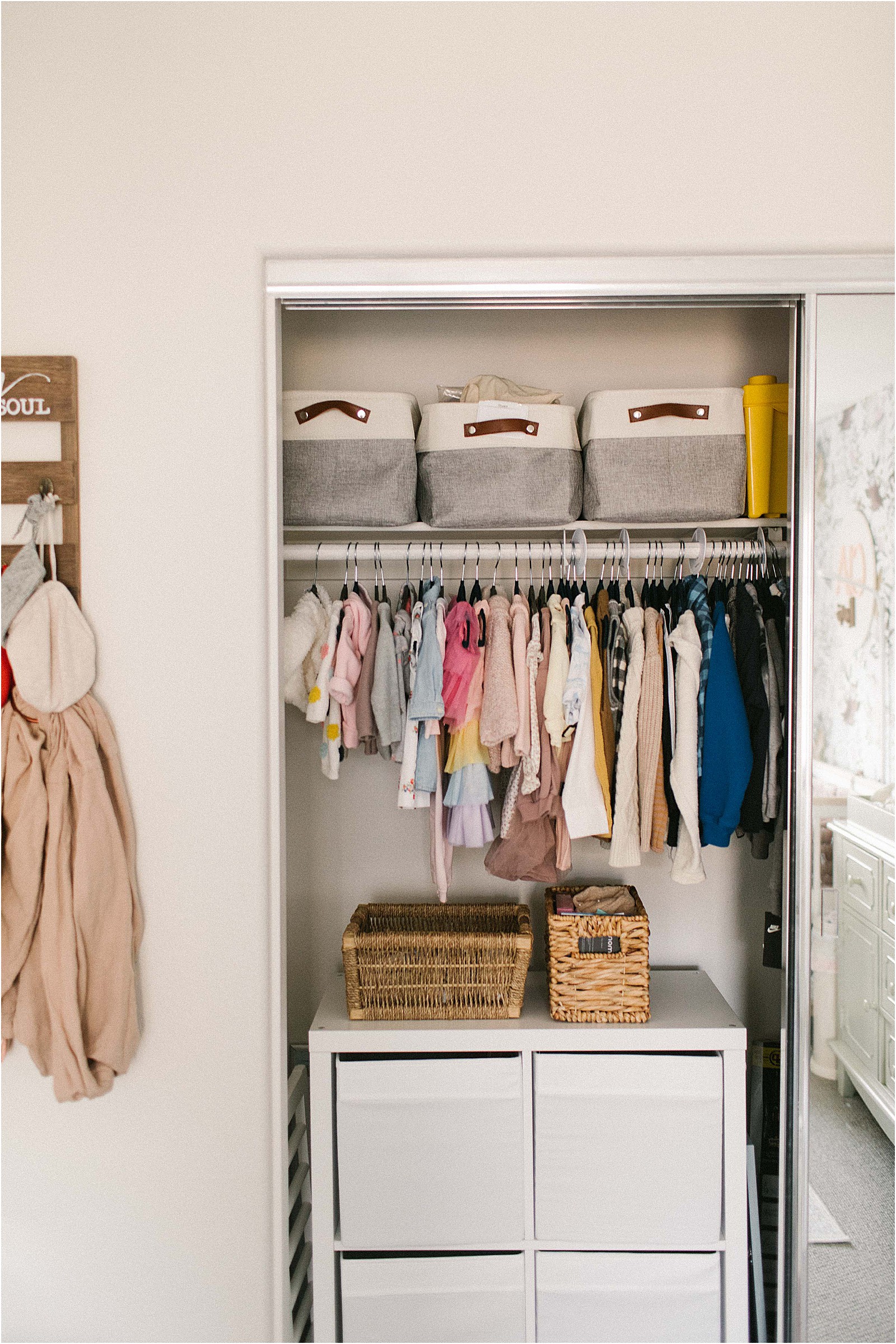 Organizing baby clothes without sales dresser