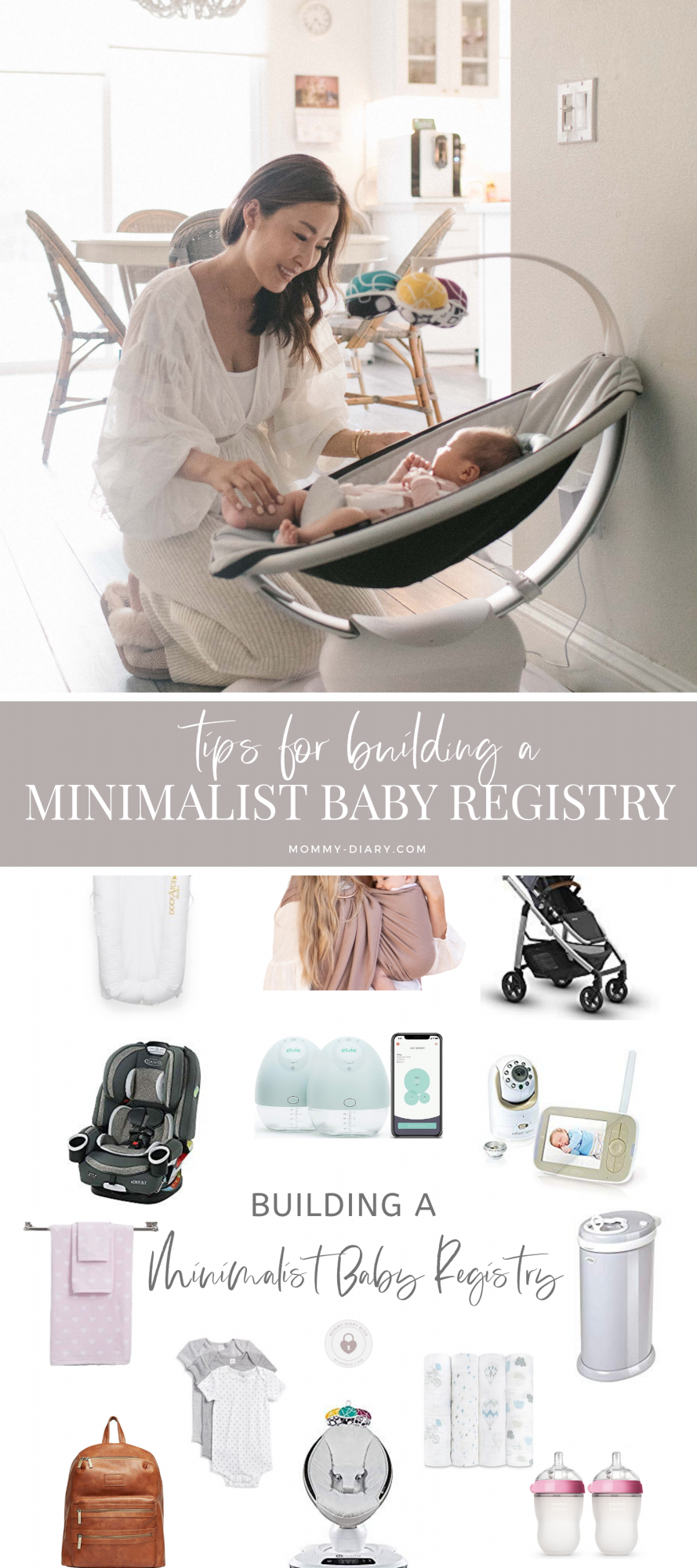 tips for building minimalist baby registry