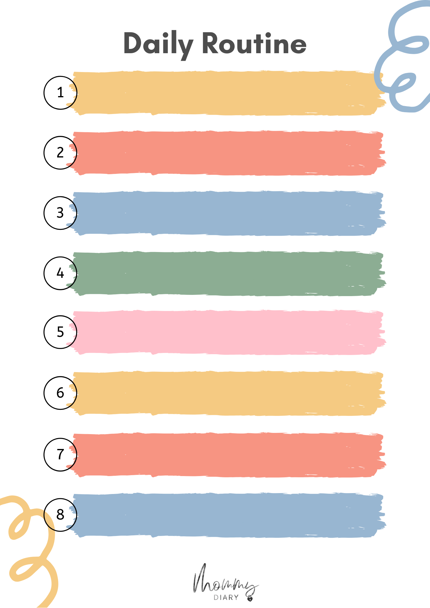 Homeschool Schedule Template