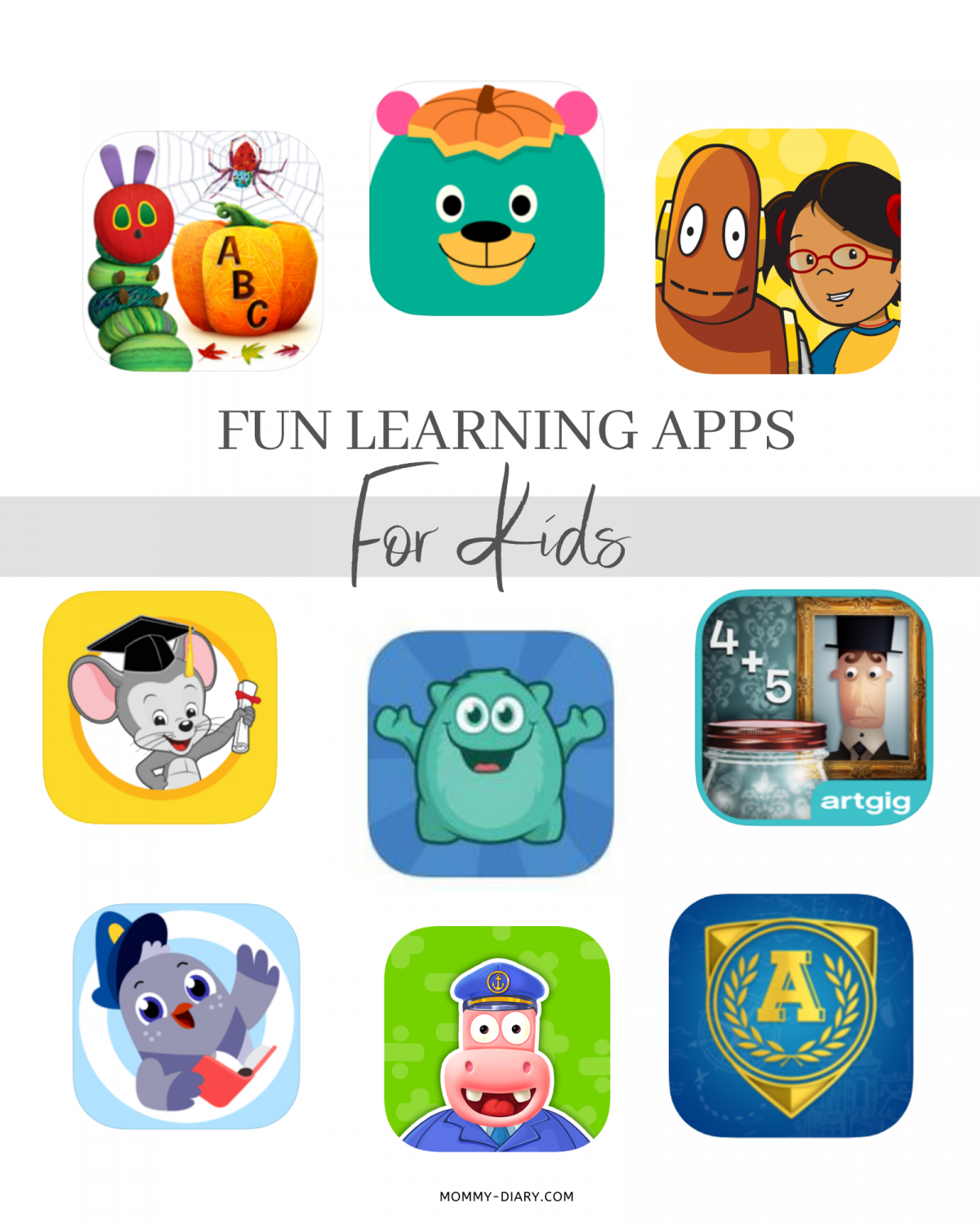 10 Fun Learning Apps For Kids | Mommy Diary ® - Lifestyle Blog