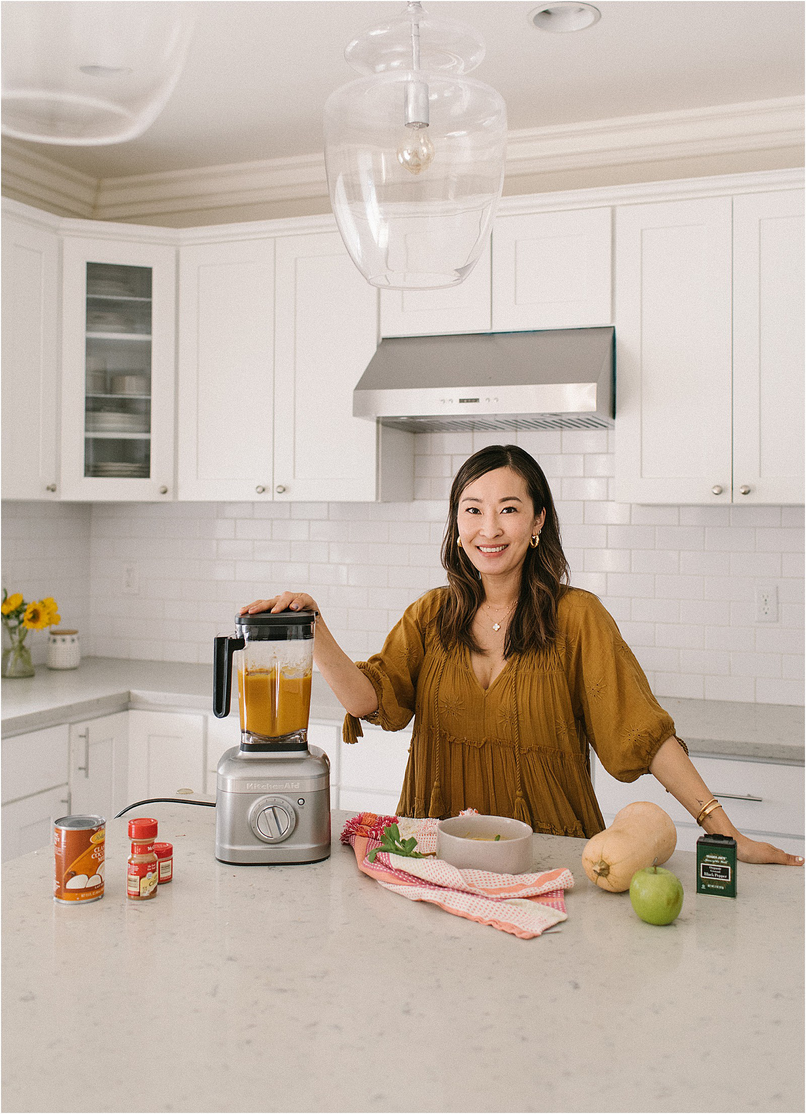 Using the KitchenAid 3 Speed Hand Blender to make Kabocha soup 