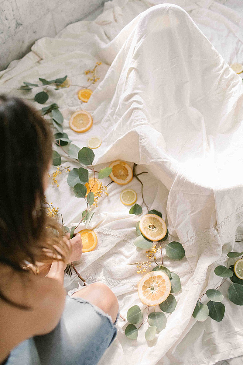 DIY Baby Lemon Milk Bath Photography