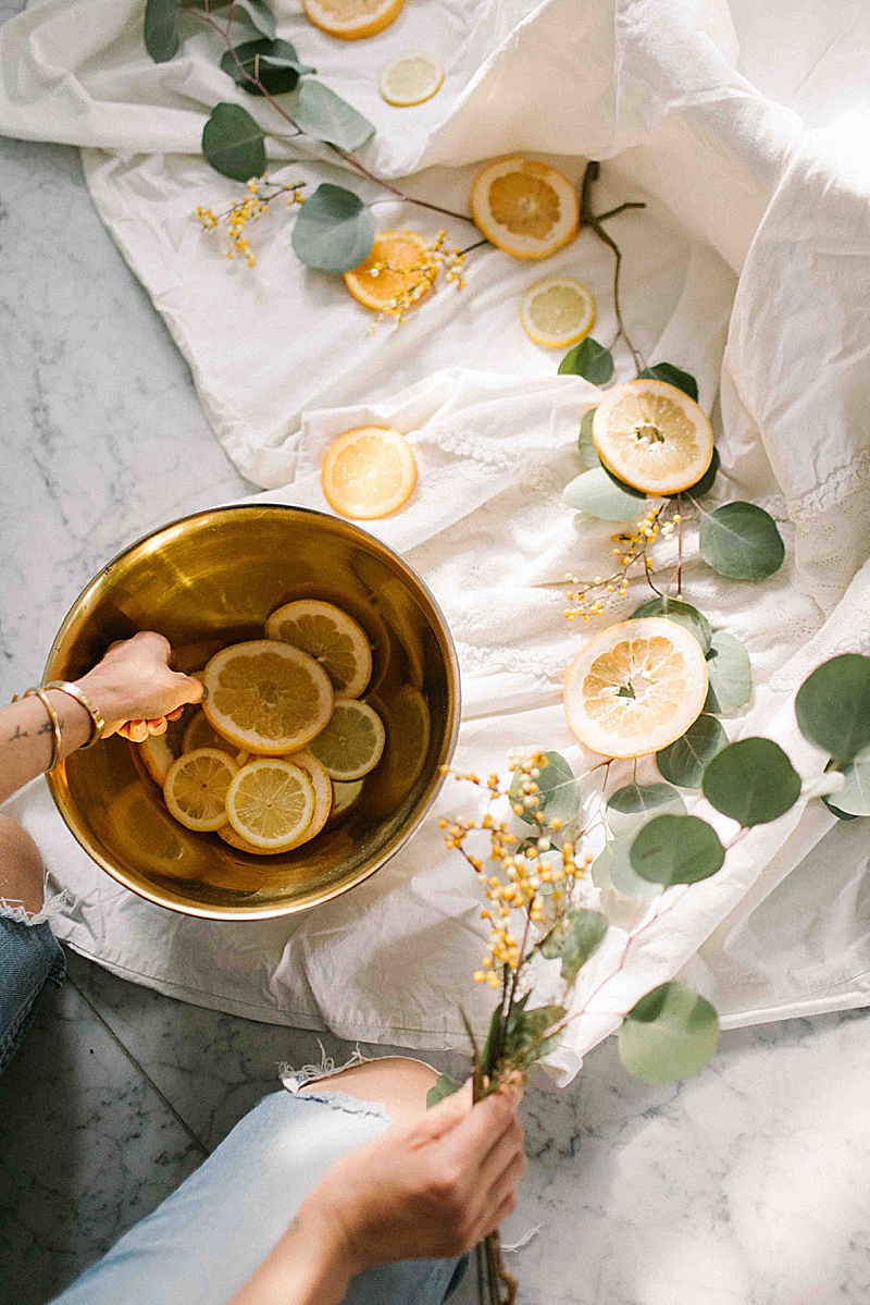 DIY Baby Lemon Milk Bath Photography