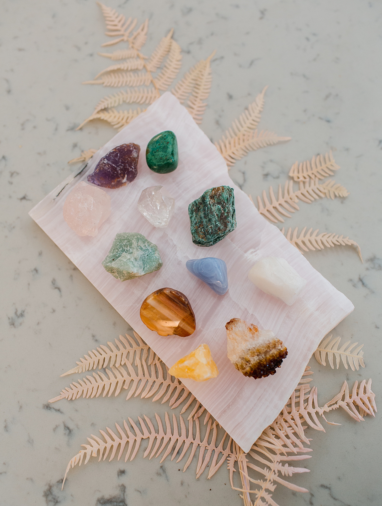 assorted crystals | DIY Valentine's Day crystal box