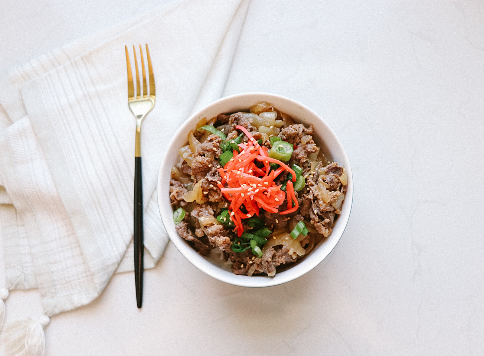 Japanese Beef Bowl Recipe (Gyudon)