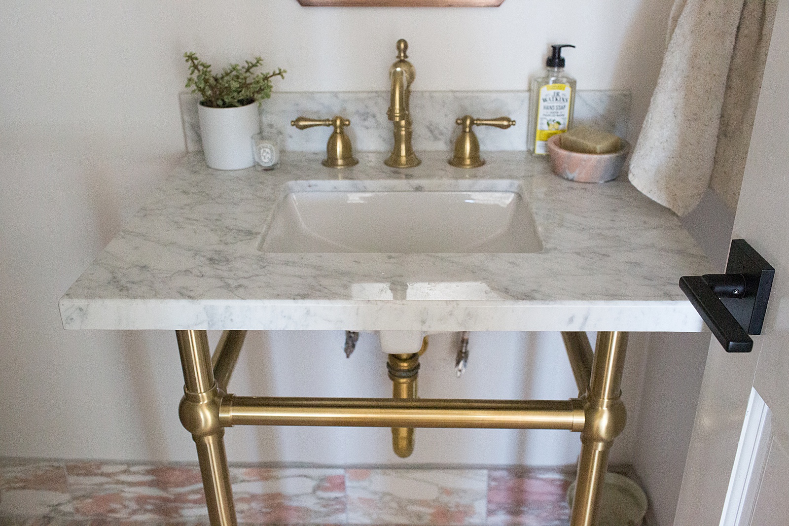 widespread brass fixture sink
