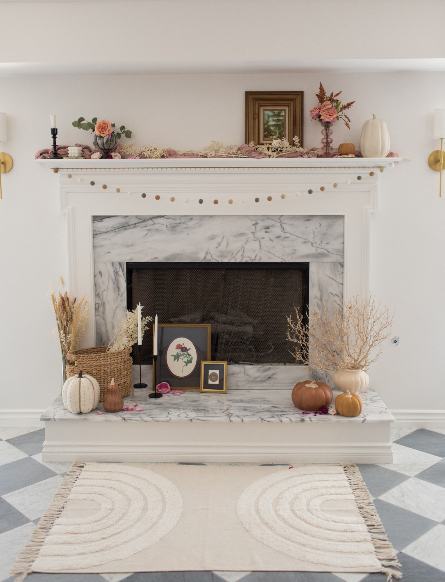How to Style a Vintage Fall Mantel