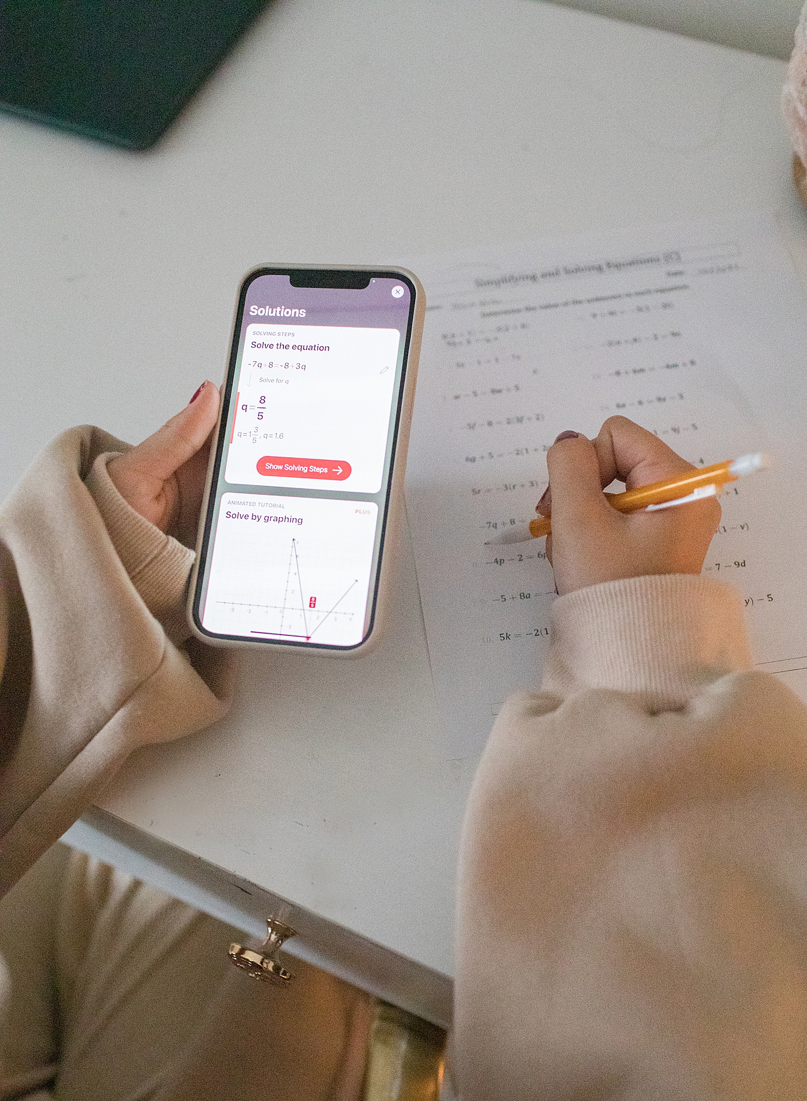 Mobile app for learning math