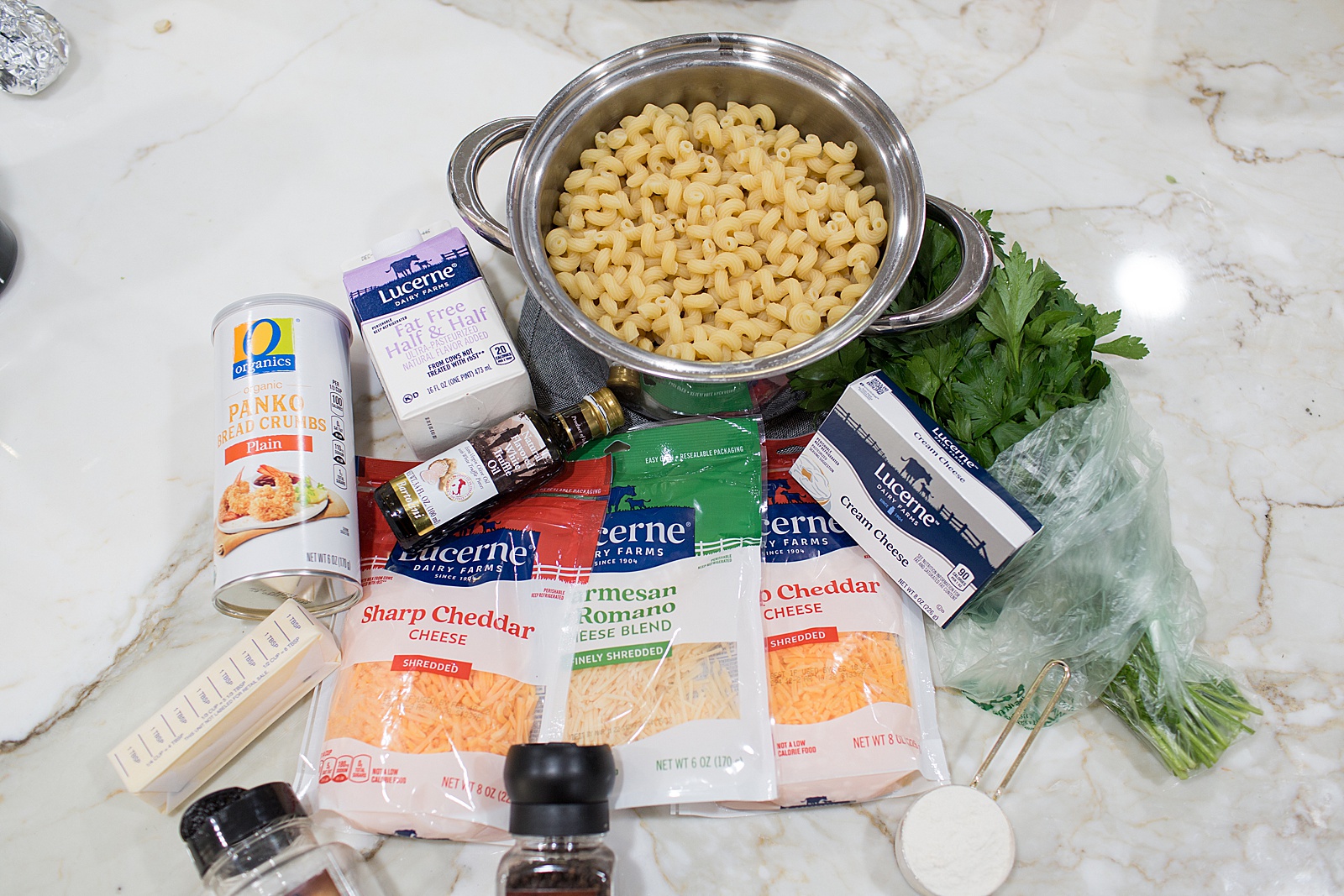 Truffle Mac and Cheese ingredients