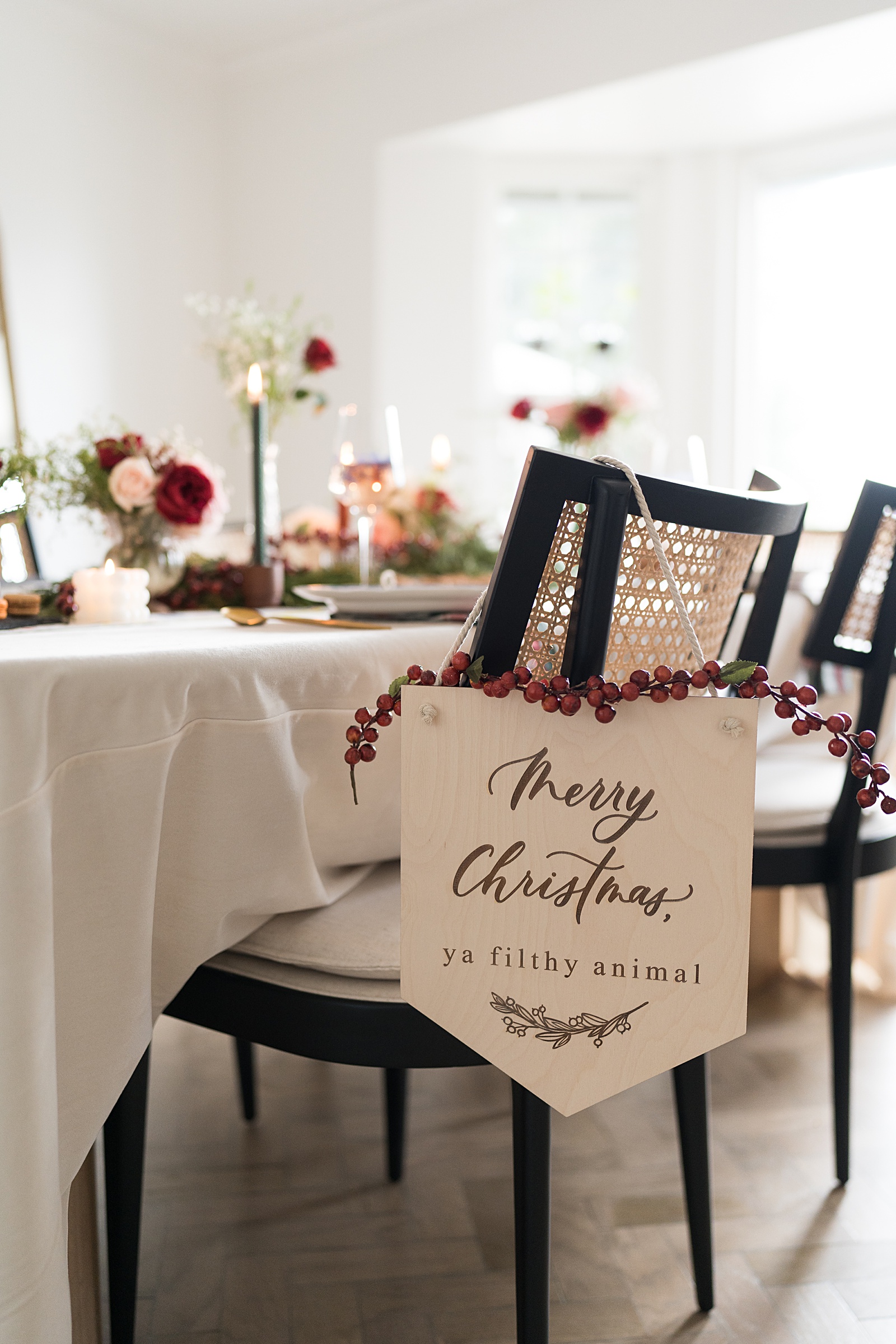 Colorful Vintage Holiday Tablescape