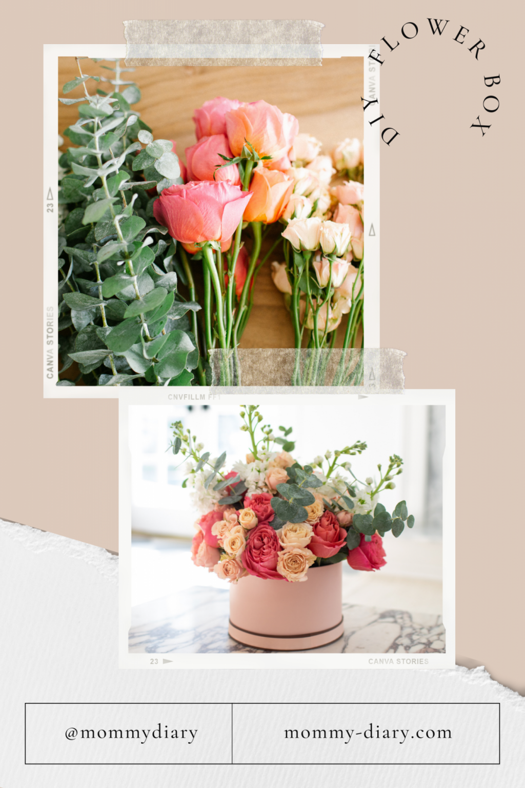 DIY Valentine's Day Flower Box Bouquet Mommy Diary