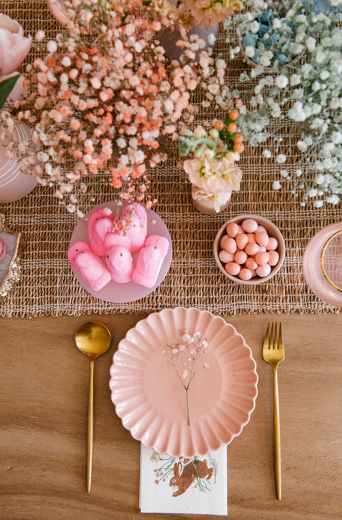 Pastel Rainbow Spring Tablescape