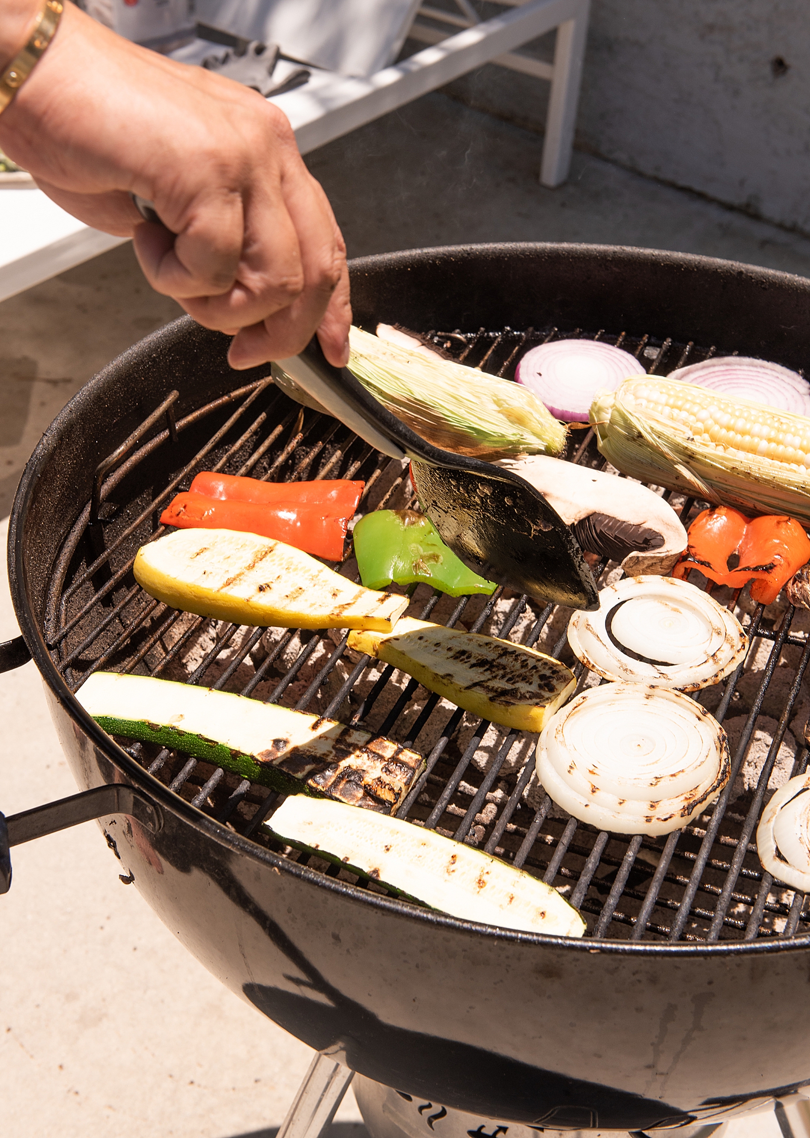 Grilling vegetables