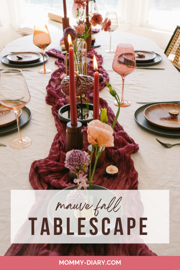 Holiday Tablescape for Fall + Ikebana Arrangement