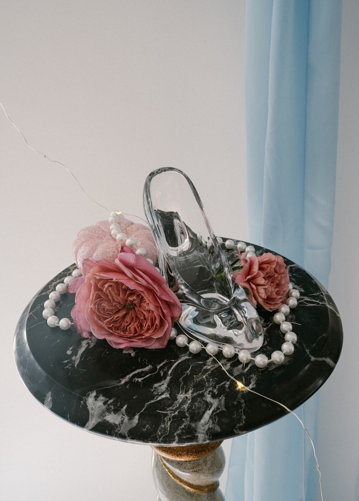 Glass slipper decor