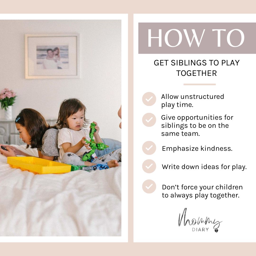List of ways to get siblings to play together