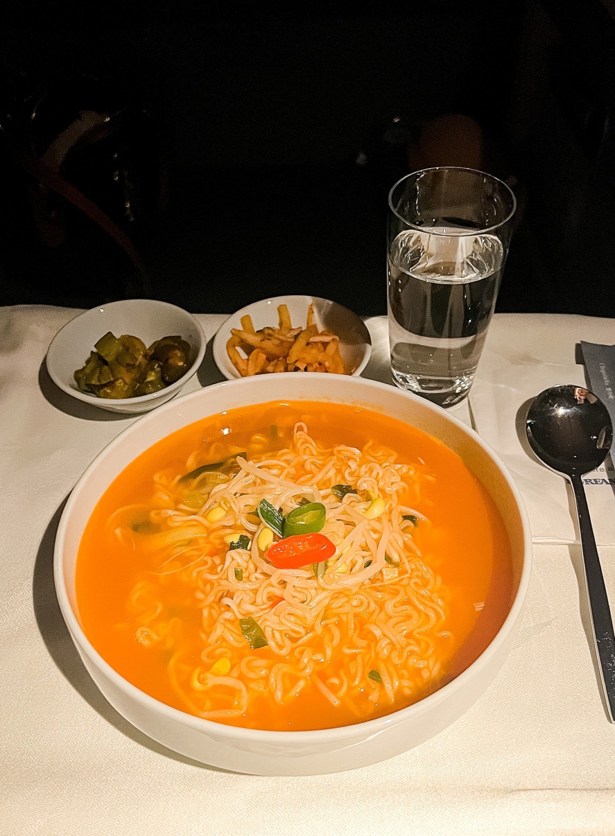 shin ramen on Korean Air