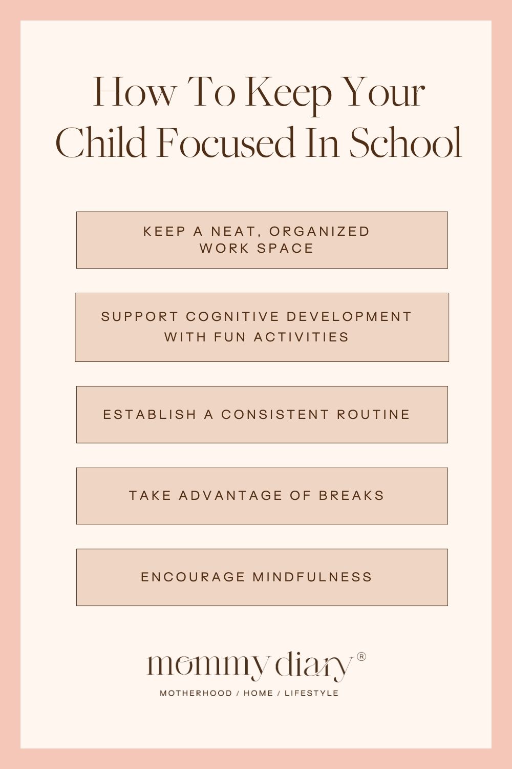 List of Ways to Keep Child Focused In School