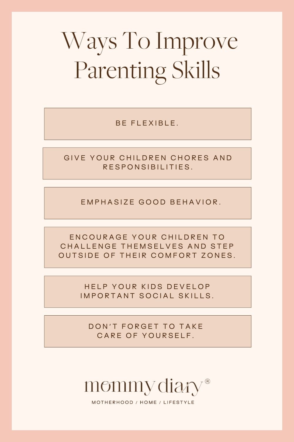 list of ways to improve parenting skills