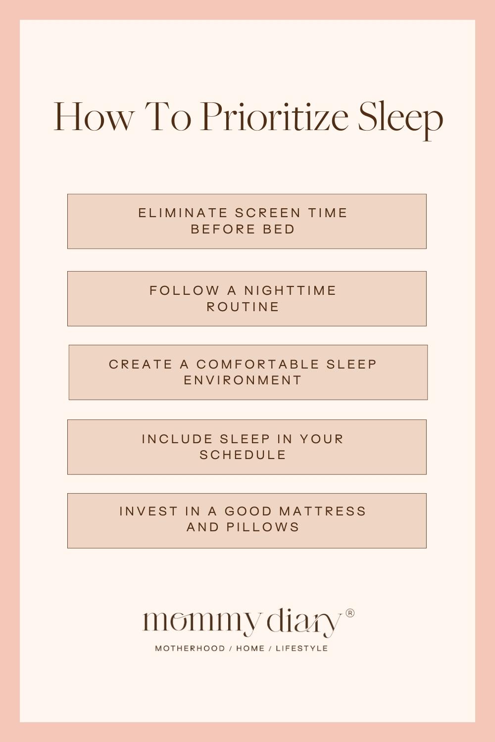 How To  Prioritize Sleep List