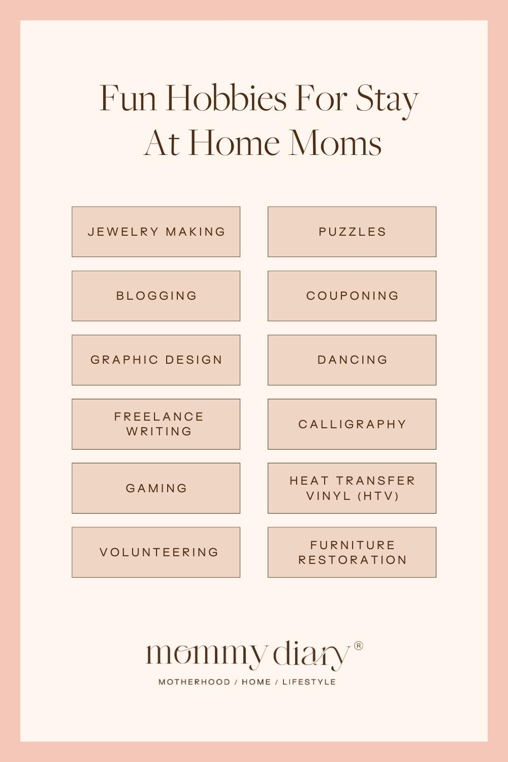 Hobbies for mothers