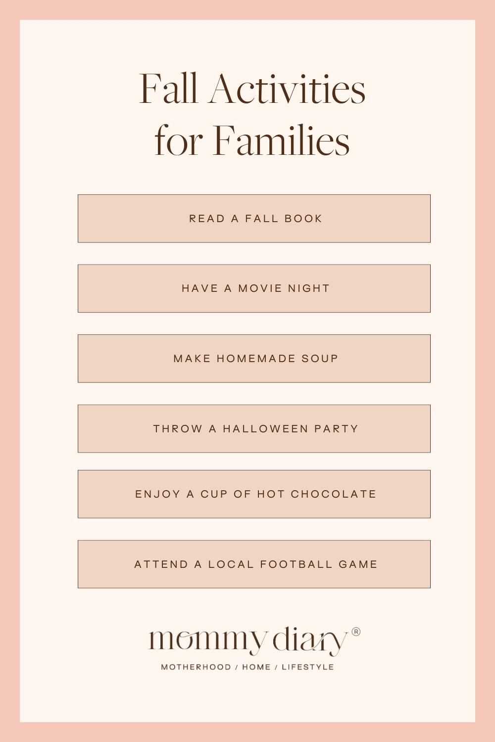 Fall Activities for Families List 2