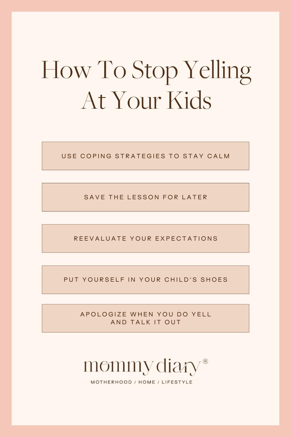 How To Stop Yelling At Your Kids List