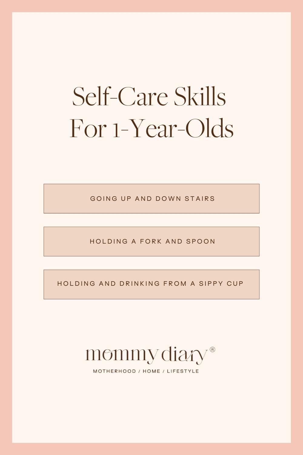 Self-Care Skills For 1-Year Olds