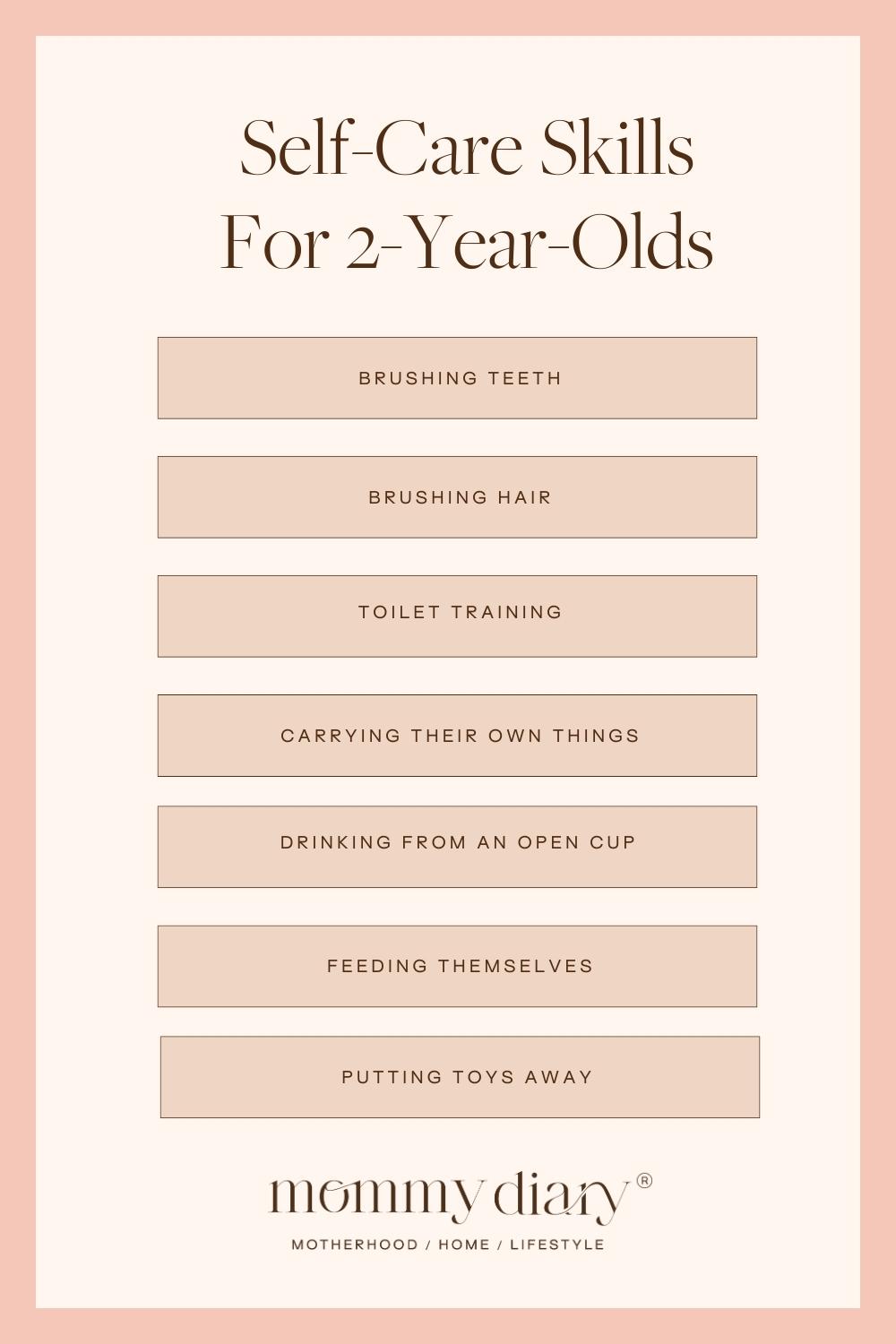 Self-Care Skills For 2-Year Olds