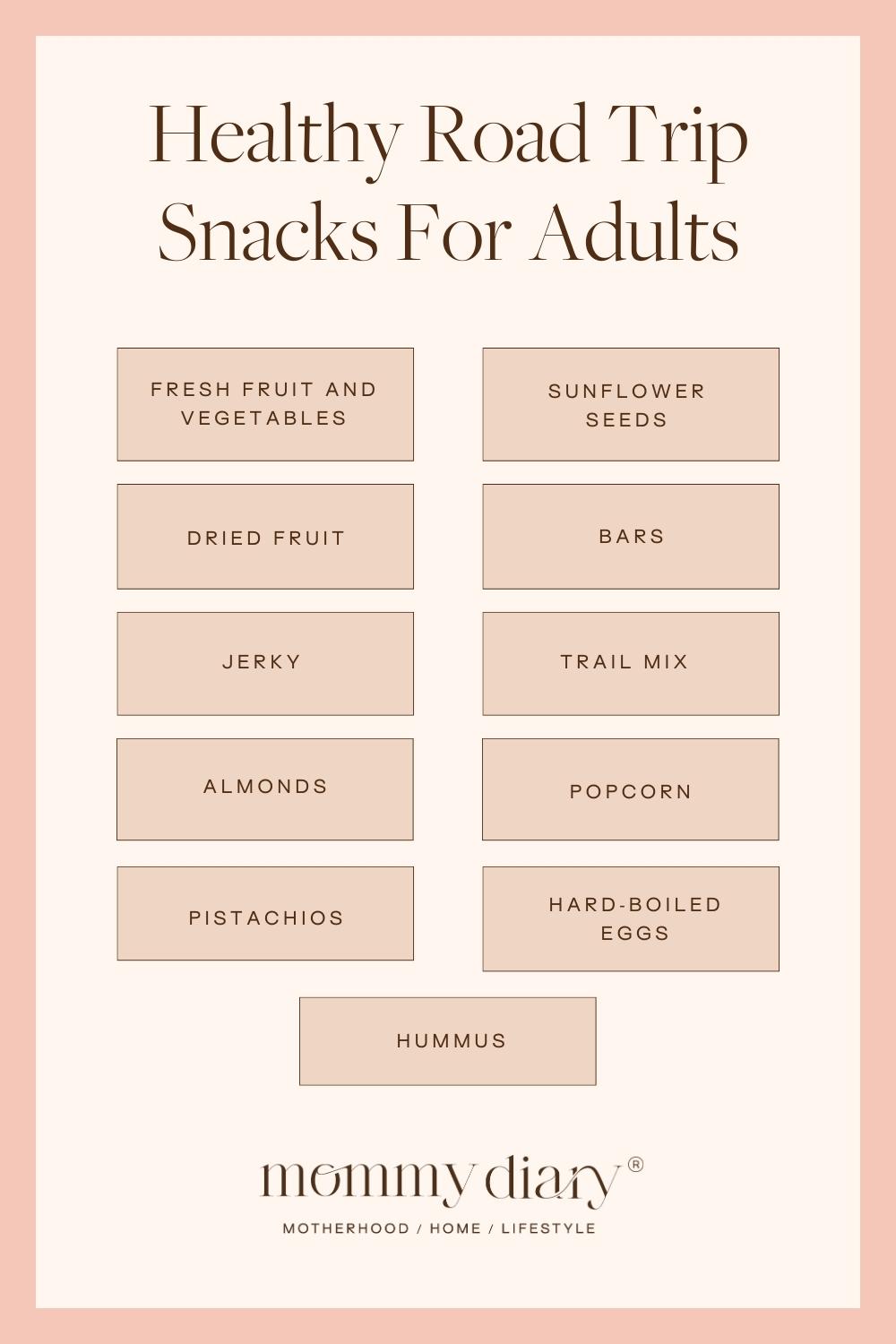 Healthy Road Trip Snacks for Adults
