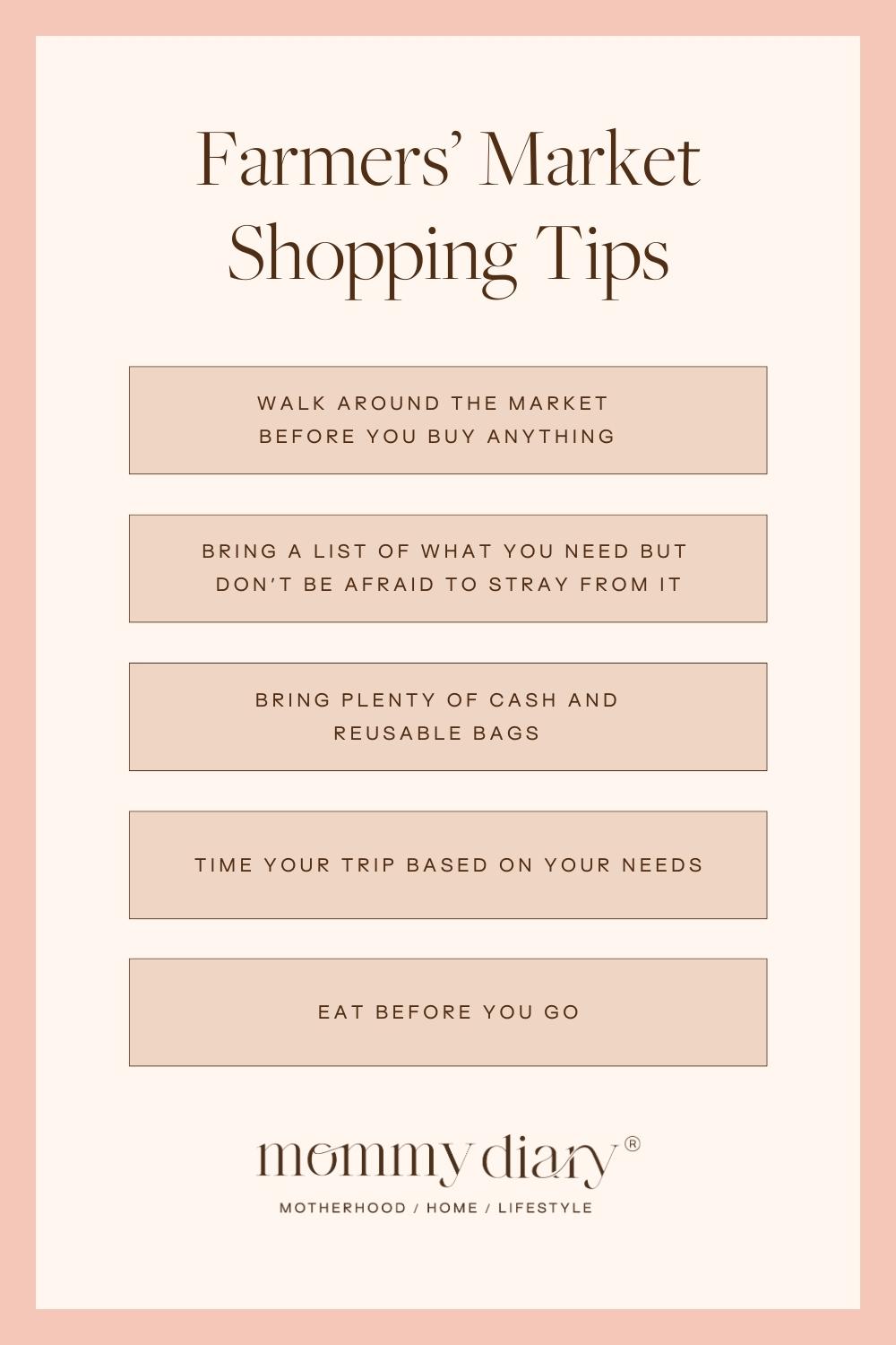 Farmers' Market Shopping Tips