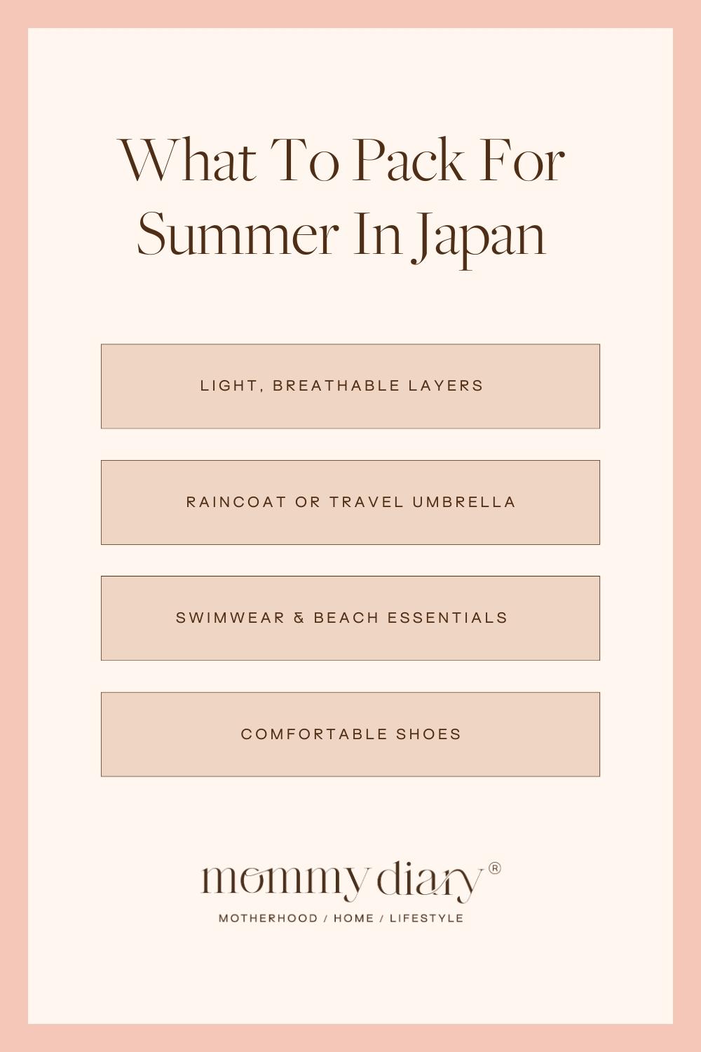What To Pack For Summer in Japan