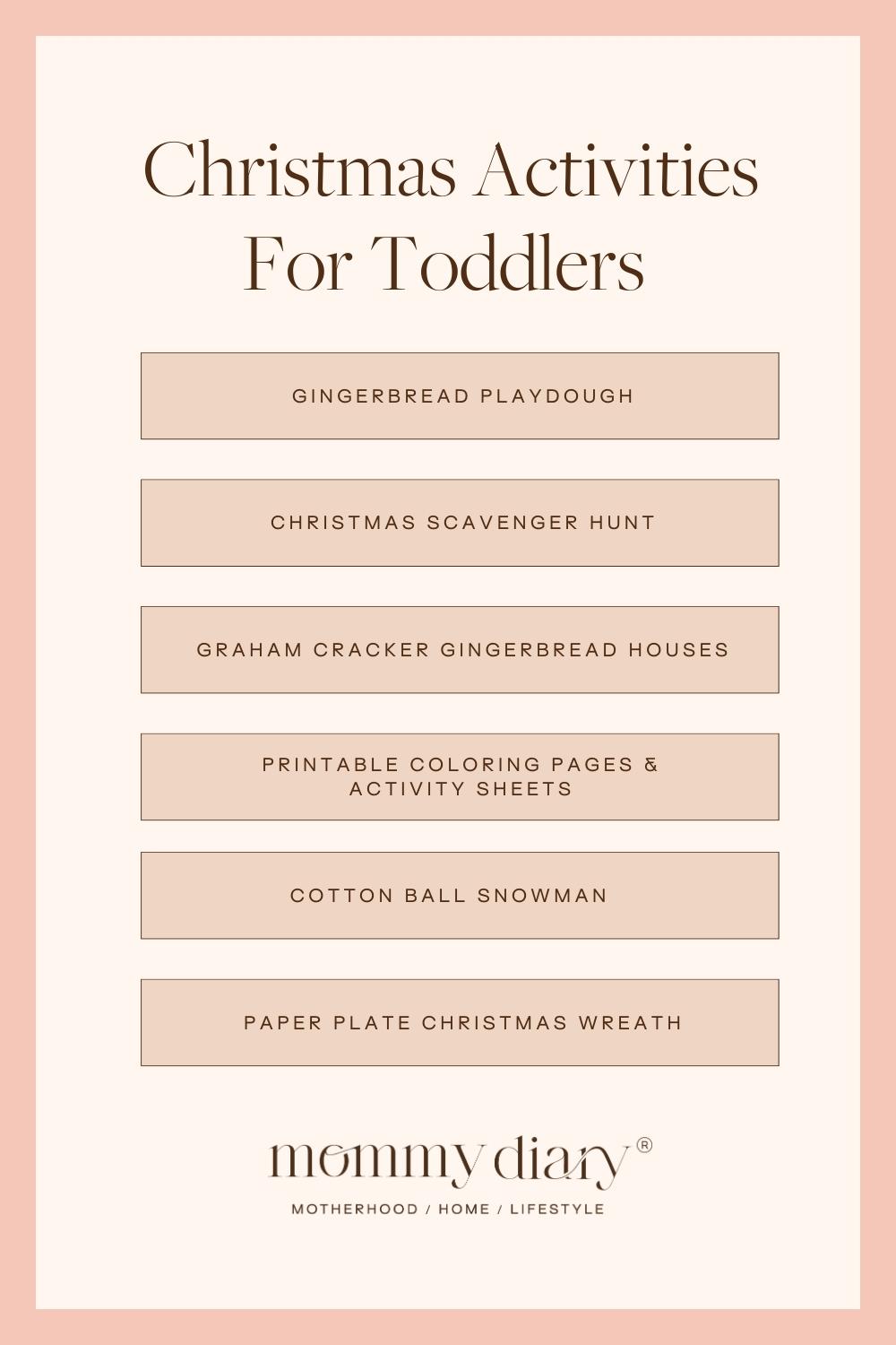 Christmas Activities For Toddlers